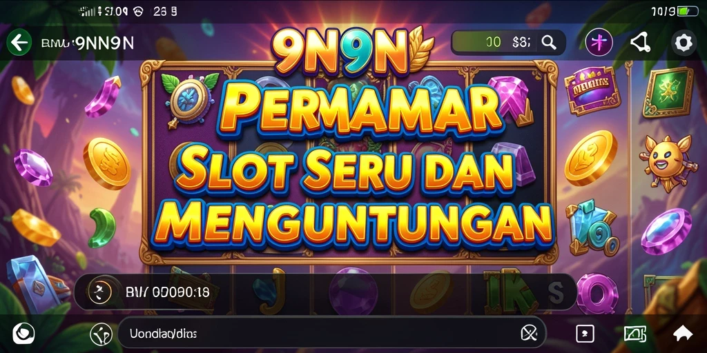 Tampilan gameplay menarik dari 9N9N dengan efek visual yang memikat.