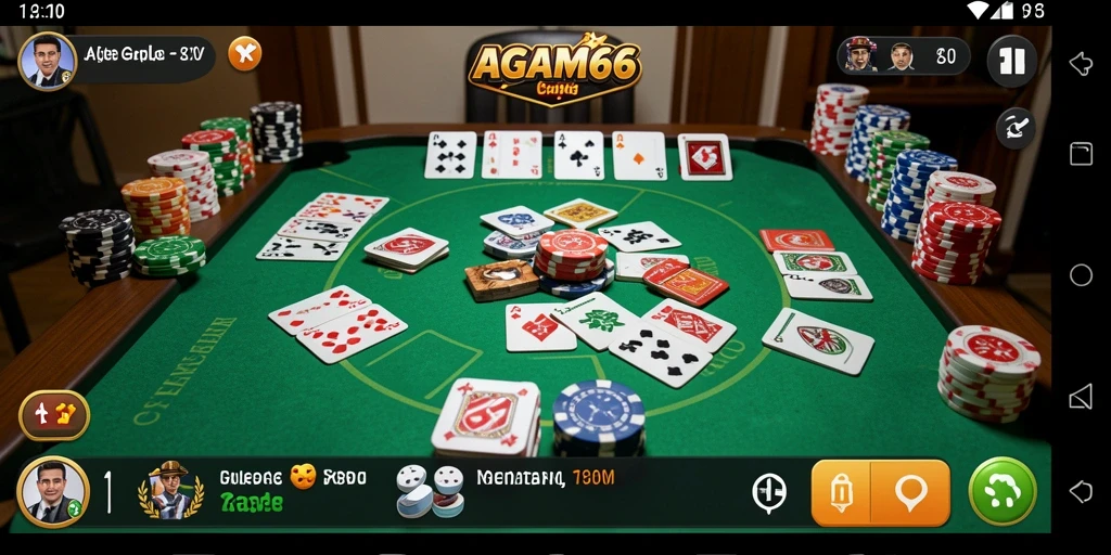 Tampilan menarik saat bermain game Gaple AGAM66.