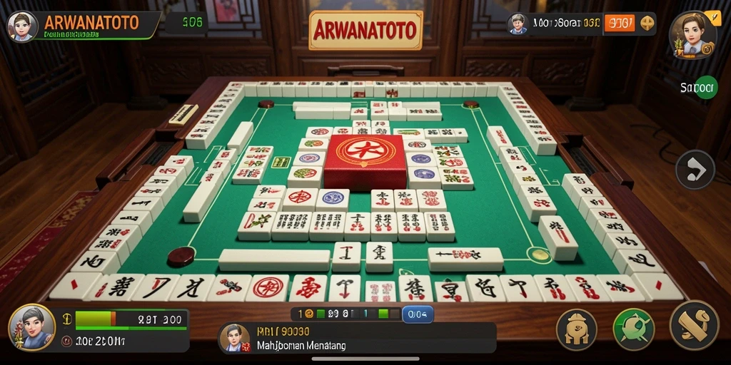 Gameplay menarik dari game Mahjong ARWANATOTO.