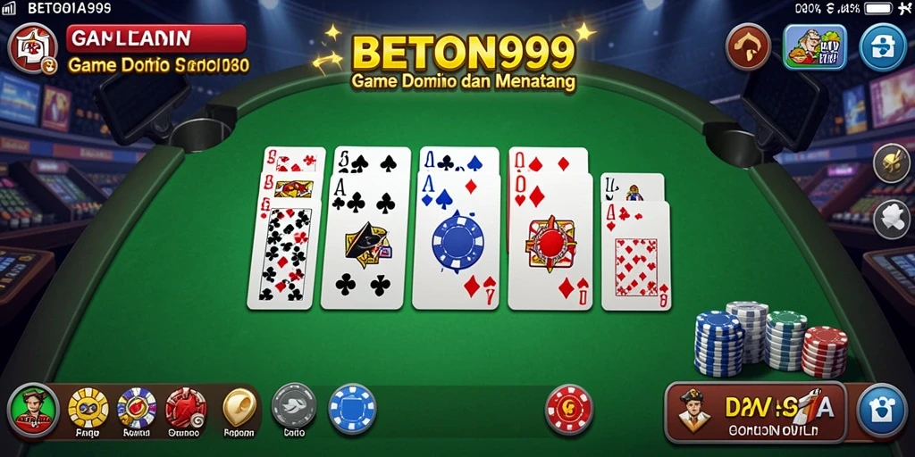Tampilan menarik dan gameplay seru BETON999 di dunia domino.