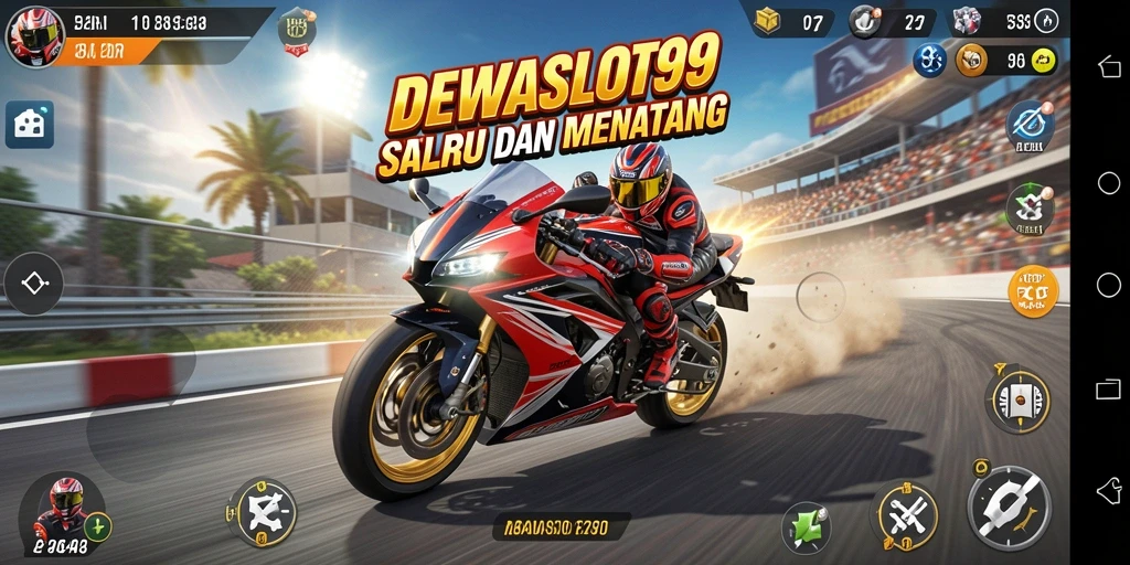 Gameplay seru dalam balapan motor DEWASLOT99.