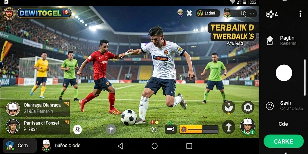 Tampilan seru gameplay olahraga DEWITOGEL di ponsel.