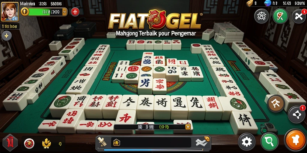 Tampilan menarik dari gameplay Mahjong di FIATOGEL.