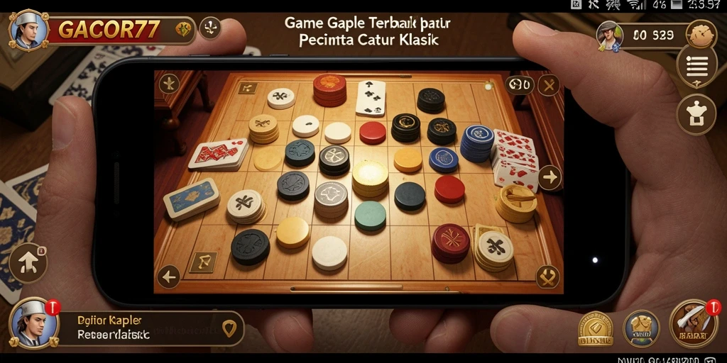 Screenshot GACOR77 menunjukkan gameplay Gaple yang seru dan interaktif.
