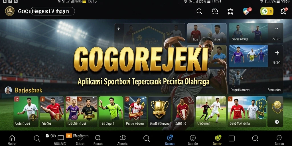 Tampilan gameplay GOGOREJEKI menampilkan berbagai pilihan taruhan olahraga.