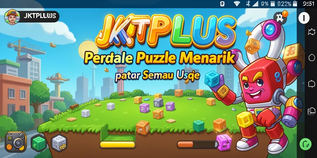 Gameplay JKTPLUS yang menantang dengan teka-teki menarik.