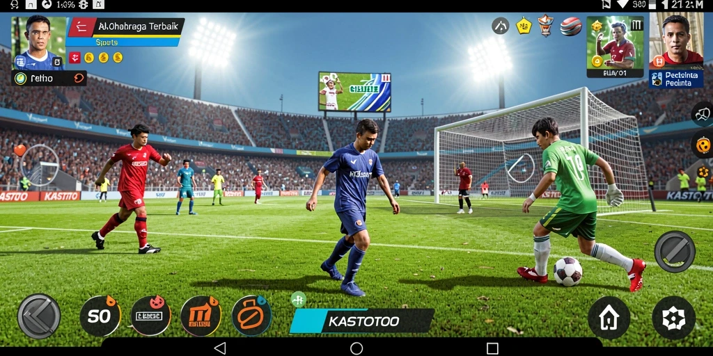 Tampilan menarik dari gameplay KASTOTO yang penuh aksi olahraga.