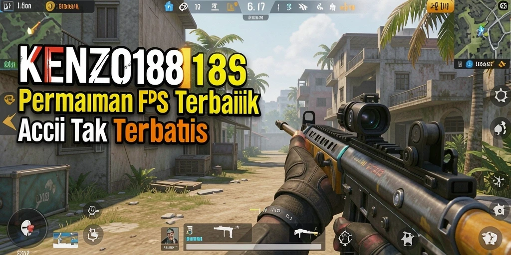 Screenshot KENZO188 menunjukkan aksi tembak-menembak yang mendebarkan.