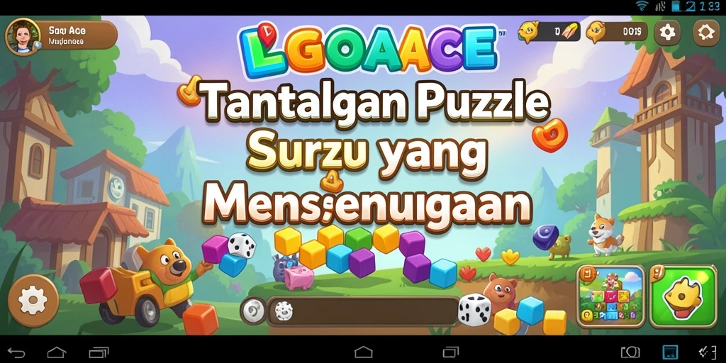Tampilan gameplay menarik LGOACE dengan berbagai level puzzle.