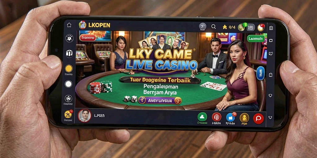 Tampilan menarik dari gameplay Live Casino di LKOPEN.
