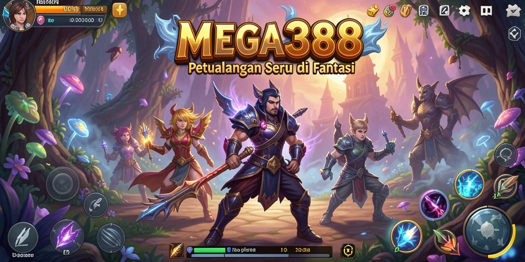 Tampilan seru dari gameplay petualangan MEGA388.