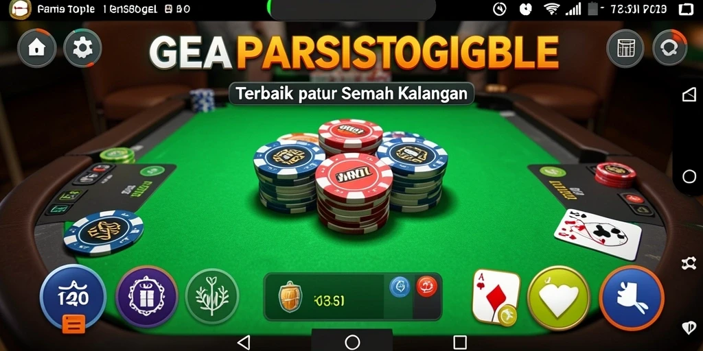 Screenshot gameplay PARISTOGEL yang menunjukkan keseruan bermain Gaple.