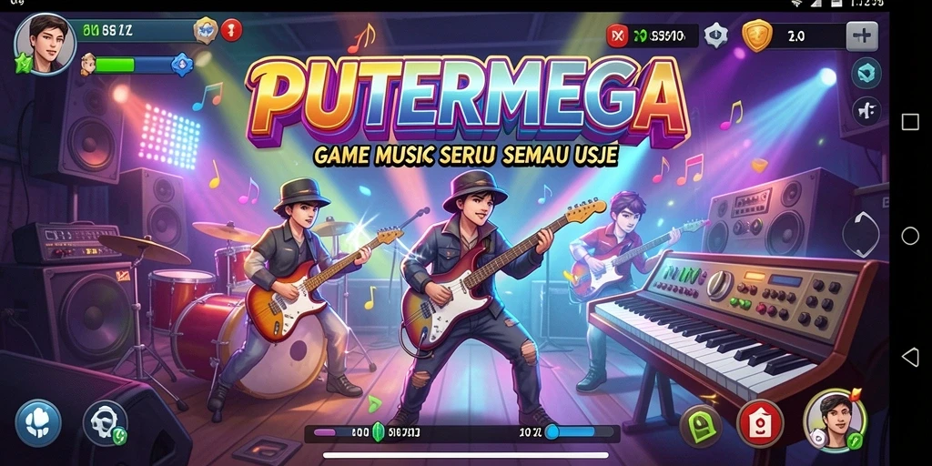 Gameplay seru yang penuh dengan tantangan musik.