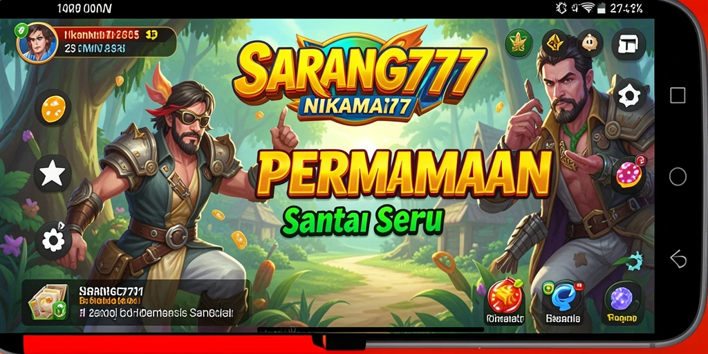 Tampilan gameplay luar biasa dari SARANG777 yang penuh warna.