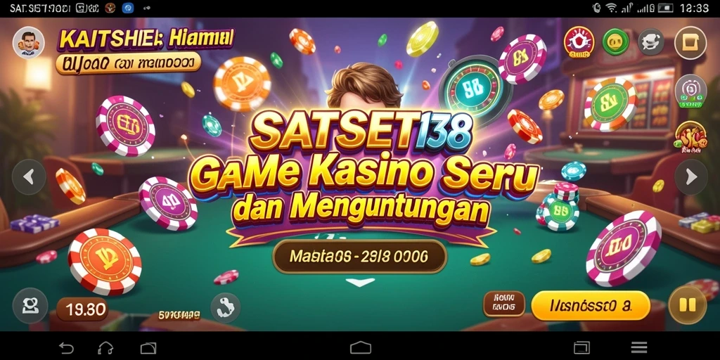 Tampilan gameplay mendebarkan dalam aplikasi Kasino SATSET138.