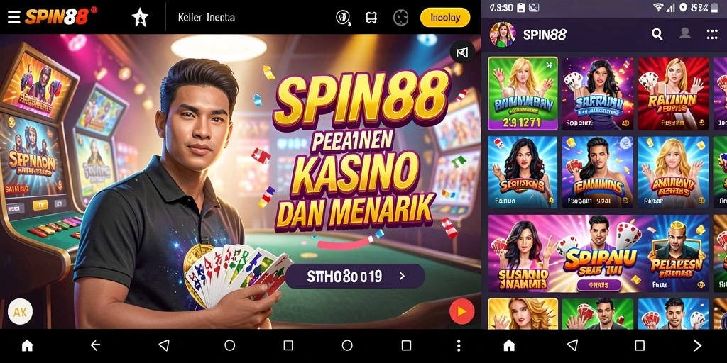Screenshot SPIN88 menunjukkan gameplay kasino yang menarik dan interaktif.