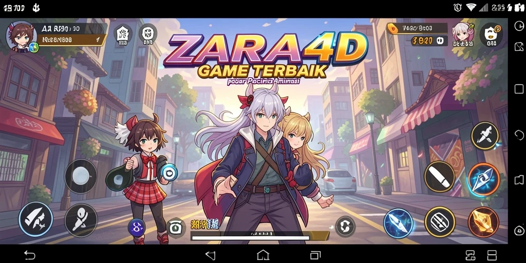 Screenshot ZARA4D menampilkan karakter anime dalam aksi seru.